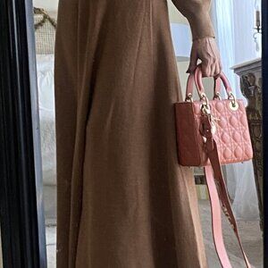 Zara brand new with tags Tan Camel color midi knit skirt set  size small